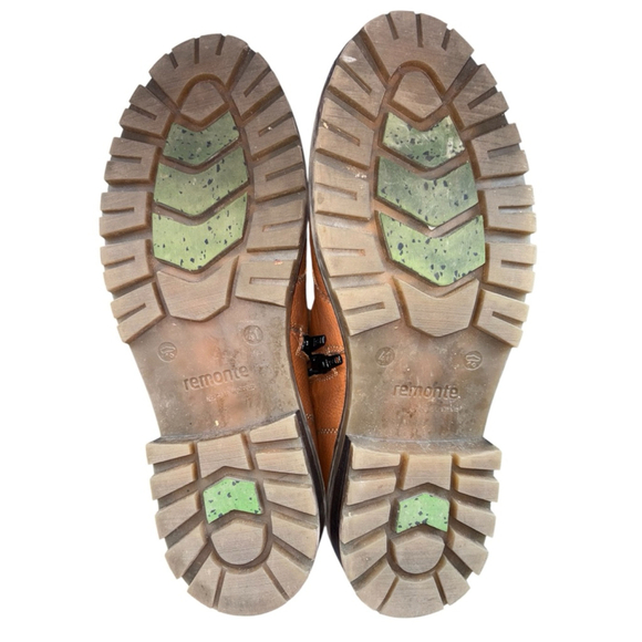 Remonte Women’s EUR 41/US 9.5-10 Brown Leather Lace-Up Zipper Winter Ankle Boots - Picture 3 of 13